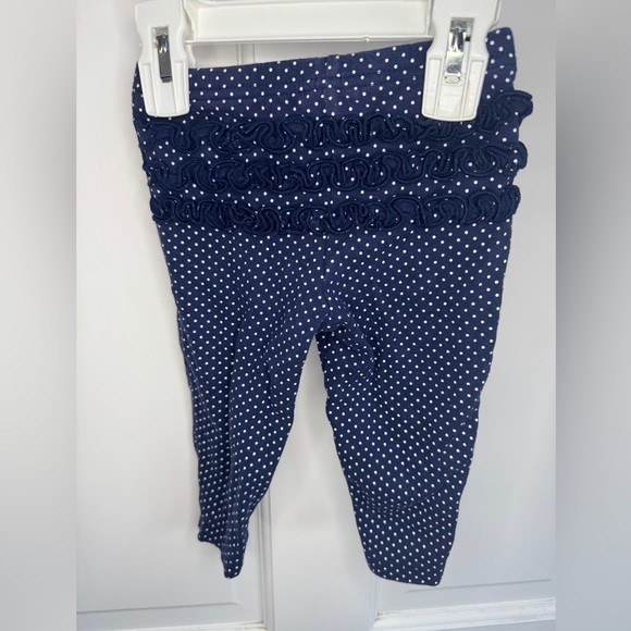 Simple Joys by Carter’s 12M Blue & White Polka Dot Ruffle Butt Leggings Pants - Picture 1 of 4